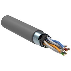 ITK Кабель связи витая пара F/UTP, кат.6 4x2х23AWG solid, PVC, 305м, серый