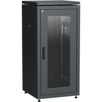 ITK Шкаф сетевой 19" LINEA N 18U 600х600 мм стеклянная передняя дверь, задняя металлическая черный