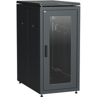 ITK Шкаф сетевой 19" LINEA N 24U 600х1000 мм стеклянная передняя дверь, задняя перфорированная черны