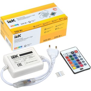 Контроллер с ПДУ ИК RGB 3 канала 220В 1А 500Вт IEK