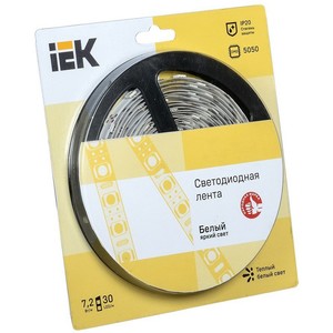 Лента LED 5м блистер LSR-5050WW30-7,2-IP20-12V IEK