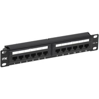 ITK 1U патч-панель кат.5E UTP 12 портов 10" Dual IDC