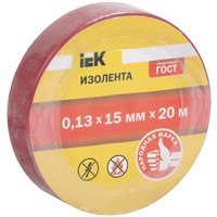 Изолента 0,13х15 мм красная 20 метров IEK