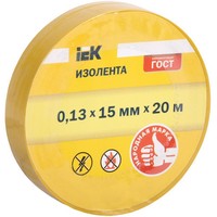 Изолента 0,13х15 мм желтая 20 метров IEK