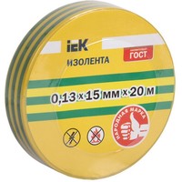 Изолента 0,13х15 мм желто-зеленая 20 метров IEK