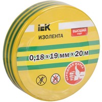 Изолента 0,18х19 мм желто-зеленая 20 метров IEK