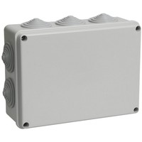 Коробка КМ41244 распаячная для о/п 190х140х70 мм IP55 (RAL7035, 10 гермовводов)