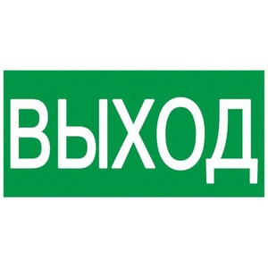 Самокл. этик 200х100 мм "ВЫХОД"