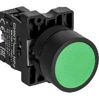 573899 - Кнопка управления NP2-EA35 без подсветки зеленая 1НО+1НЗ, IP40 (R) (CHINT)