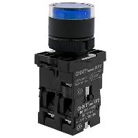 574695 - Кнопка управления NP2-BW3661 плоская синяя, 1НО, AC/DC230В(LED), IP40 (R) (CHINT)