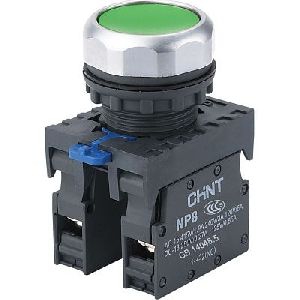 667123 - Кнопка управления NP8-11BND/3 с подсветкой, зелёная, 1НО+1НЗ, АС110В-230В(LED) IP65 (R) (CHINT)