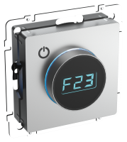 BRITE Термостат электронный с индикацией ТС10-1-БрА алюминий IEK