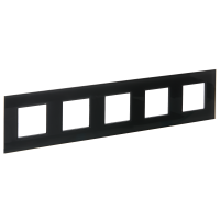 SKANDY Рамка 5-местная SK-F25G стекло графит IEK