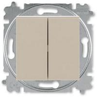 2CHH595245A6018 - Переключатель 2-клавишный, Levit, кофе макиато/белый