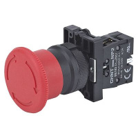 573897 - Кнопка управления "Грибок" Φ30мм фиксацией NP2-ES442 без подсветки красная 1НЗ, IP40 (R) (CHINT)