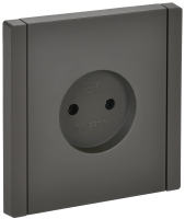 FORTE&PIANO Розетка 1-местная без заземления без защитных шторок винтовое крепление 10А FP318 серый IEK