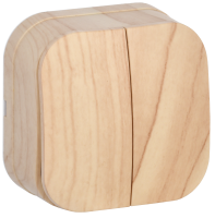 GLORY Выключатель 2-клавишный для открытой установки 10А ВС20-2-0-ХС сосна IEK