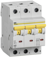 KARAT Автоматический выключатель ВА47-60M 3P D 2А 6кА IEK