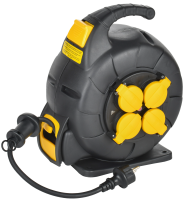 TWIST Катушка УК10 4 места IP44 с заземлением 3х1,5мм2 КГ с автосмоткой кабеля 10м IEK