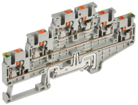ARMAFIX Клемма пружин. Push-in CP-ML-PEN 3 ур. земля-низ 2,5мм2 серая IEK
