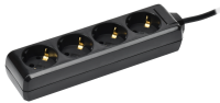 Удлинитель У04 4 места с заземлением 3м 3х1мм2 16А/250В черный IEK