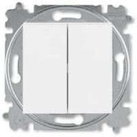 2CHH590545A6003 - Выключатель 2-клавишный, Levit, белый/белый