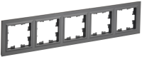 BRITE Рамка 5-местная РУ-5-БрГ графит IEK