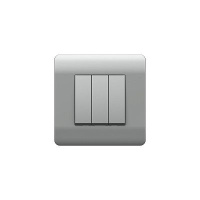 431509 - (NEW3-E) Переключатель 3-клавишный 10А, серебряный (CHINT)