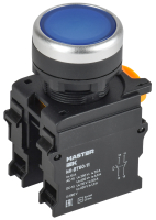 Кнопка d=22мм 1NO+1NC синяя MASTER IEK