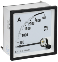 Амперметр Э47 2500/5А класс точности 1,5 96х96мм IEK