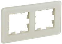BRITE Рамка 2-местная РУ-2-2-Бр стекло песчаный RE IEK