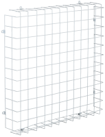 Решетка защитная для панели LED ДВО 660х660х95мм белая IEK