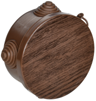 Коробка распаячная КМ для открытой проводки D=65х40мм IP54 4 гермоввода дуб IEK