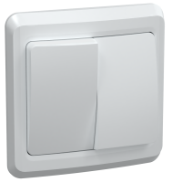 VEGA Выключатель 2-клавишный 10А ВС10-2-0-ВБ белый GENERICA