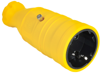 OMEGA Розетка переносная РБп14-1-0м IP20 каучук желтая IEK