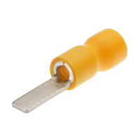 Наконечник кабельный штифтовой плоский изолированный НШПИ 6.0-14 серия ПРОФИ с ПВХ манжетой (КВТ)