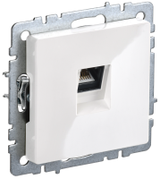 BRITE Розетка компьютерная RJ45 кат.5E РК10-БрБ белый IEK