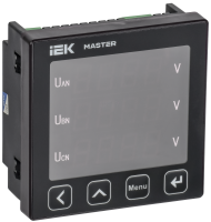 Вольтметр цифровой щитовой трехфазный RS-485 96х96 LED MASTER IEK