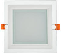 Светильник светодиодный ДВО 1624 со стеклом квадрат 12Вт 4000К IP20 IEK