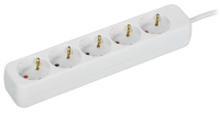 UMA Удлинитель У05 5 мест 2P+PE 5м 3х1мм2 10А белый IEK