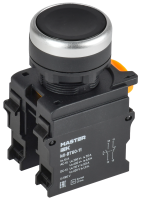 Кнопка d=22мм 1NO+1NC чёрная MASTER IEK