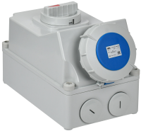 Розетка с механической блокировкой ССИ-833 63А-6ч/220В 2P+PE IP67 IEK