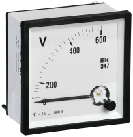 Вольтметр аналоговый Э47 600В класс точности 1,5 96х96мм IEK
