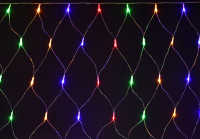 Гирлянда сеть 1,5х1,5м 160 светодиодов RGB IP20 прозрачный шнур 3м 230В контроллер 8 сцен IEK