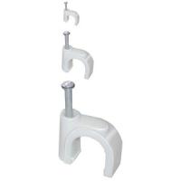 Скоба 12мм плоская пластиковая IEK