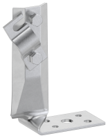 Держатель проводника круглого 6-10мм винтовой угловой скрученный h=70мм оцинкованная сталь IEK