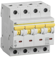 KARAT Автоматический выключатель ВА47-60M 4P D 3А 6кА IEK