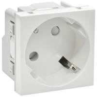 PRIMER РКС-20-30-П-45 Розетка 45град с заземляющим контактом защитной шторкой и винтовым зажимом (2 модуля) белая IEK