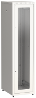 ITK LINEA E Шкаф напольный сетевой 19" 33U 600х800мм стеклянная передняя дверь задняя металлическая серый