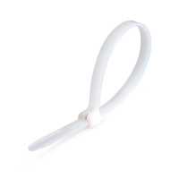 Стяжки нейлоновые КСЗ 5х250 (бел) (100шт) с металлическим зубом (Fortisflex)